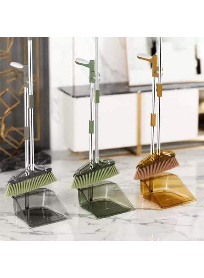 سين طقم جاروف ومقشه اكليرك يد استانلس - Image 2